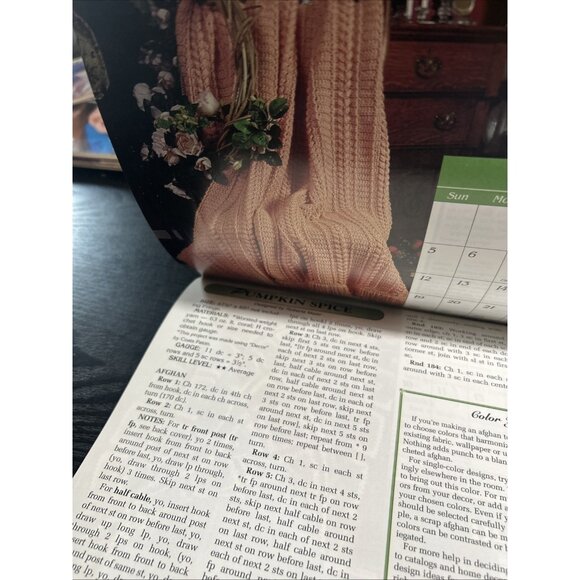 VTG AFGHAN CALENDAR 2000 THE NEEDLECRAFT SHOP 12 DESIGNS CROCHET PATTERNS 201006 - Picture 5 of 6